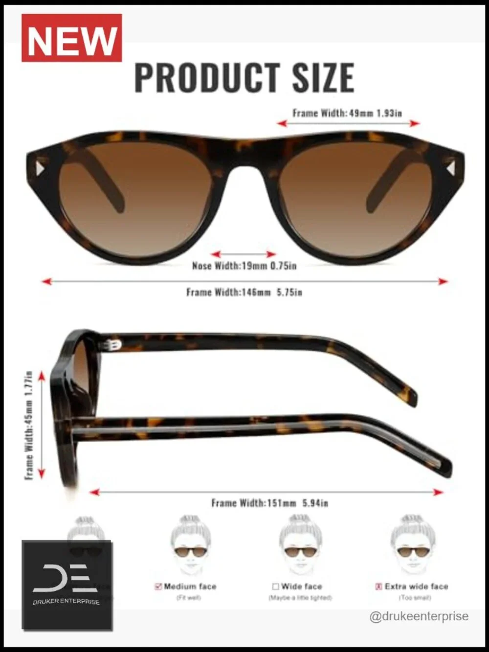 Retro Cat Eye Sunglasses UV400 Protection Driving Travel Outdoor